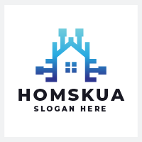 Digital Smart House Tech Logo