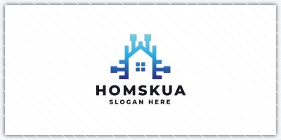 Digital Smart House Tech Logo