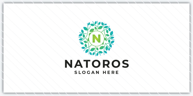 Leaf Letter N Logo