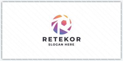 Modern R Letter Logo - Photography & Tech Desi