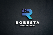 Modern Digital R Letter Logo - Tech & Data Des Screenshot 1