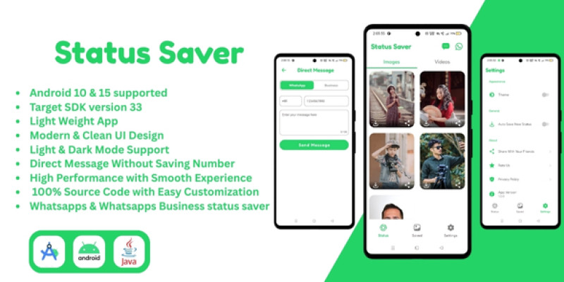 WhatsApp Status Saver – Android App Source Code
