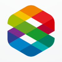 Eight Hexagon Colorful Number 8 Logo Design Vector