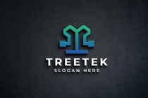 Modern Tree Logo - Digital & Green Tech Design Screenshot 1