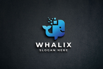 Modern Whale Logo - Digital Pixel Design Screenshot 1
