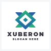 Modern Geometric X Logo - Tech Data Hub 