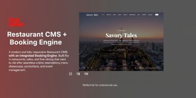 Restaurant CMS with Booking Engine