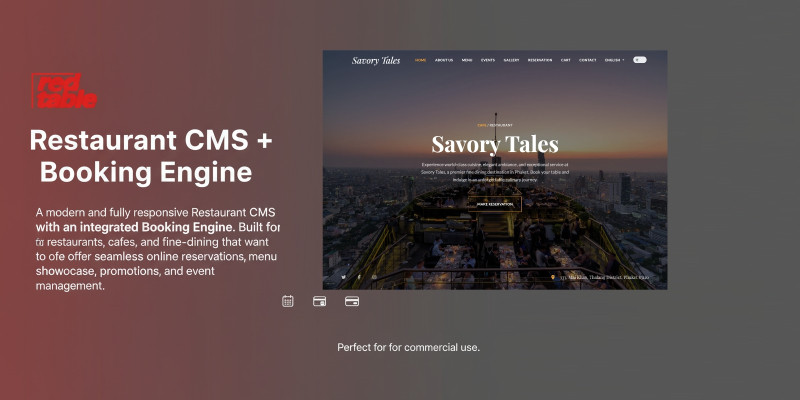 Restaurant CMS with Booking Engine