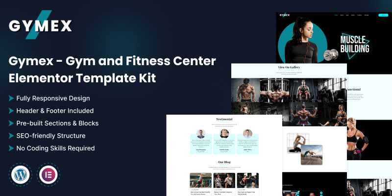 Gymex - Gym and Fitness Center Elementor Template