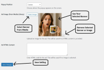 Banner And Poster Popup WordPress Plugin Screenshot 1