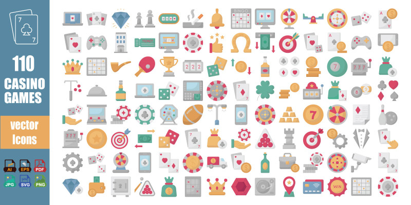Casino Games Vector Icon Pack