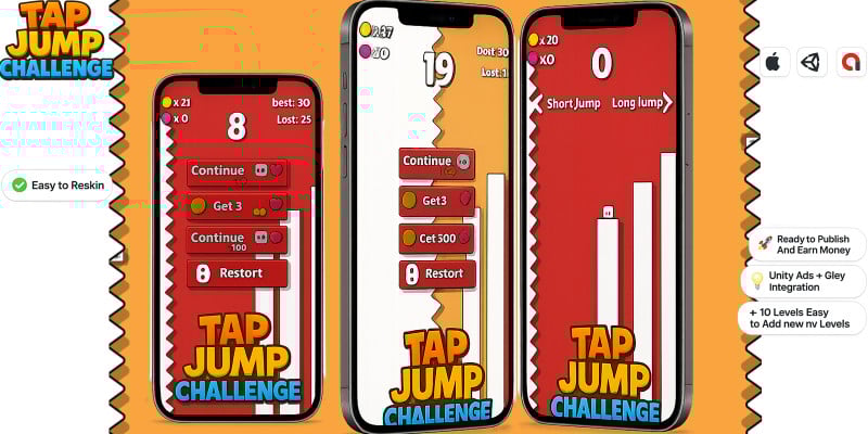 Tap Jump Challenge Casual Game