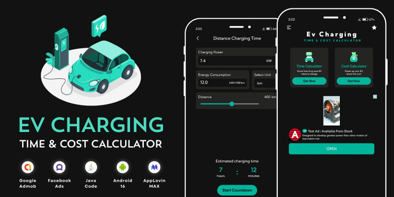 EV Charging Calculator AdMob Facebook Ads Android