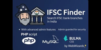 IFSC Finder India - PHP Script