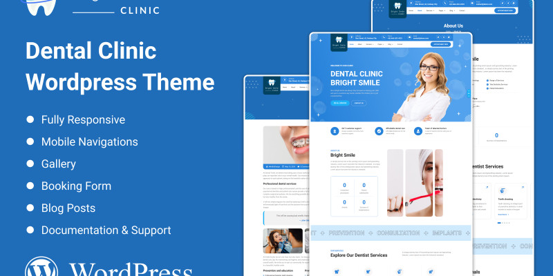 Brightsmile - Dental Clinic Wordpress Theme