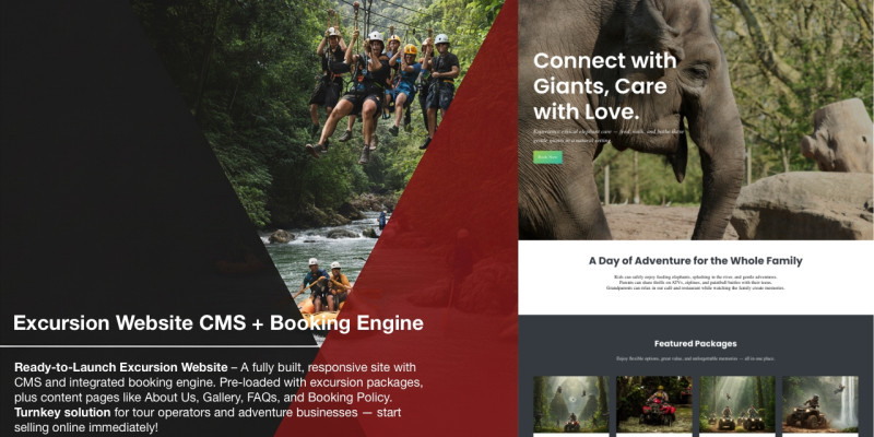 Excursion Website CMS And Booking Engine