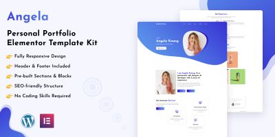Angela - Unique Personal Portfolio Elementor Kit