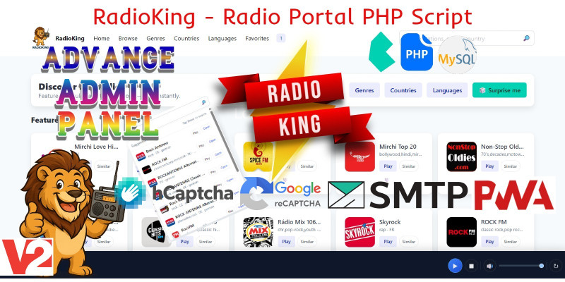 RadioKing - PHP Radio Portal Script