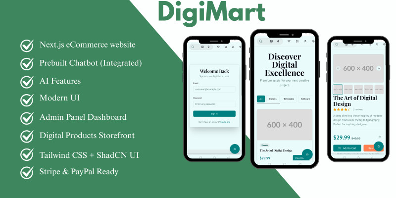 DigiMart - Next.js Digital E-Commerce Store