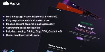 Ravion - Game Hosting Website CMS