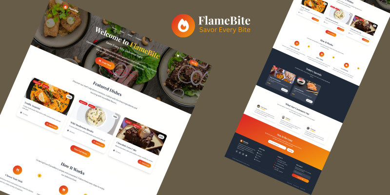 FlameBite – Modern Vue.js Food Ordering System