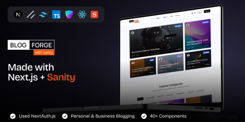 BlogForge Nextjs Website Templates