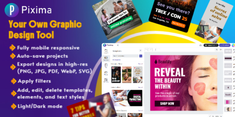 Pixima - Your Own Graphic Design Tool