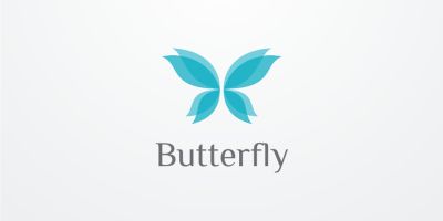 Butterfly Logo Design Vector Illustration