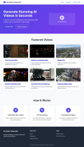 AI Video Generator Coverr API - PHP Script Screenshot 1