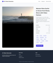 AI Video Generator Coverr API - PHP Script Screenshot 4