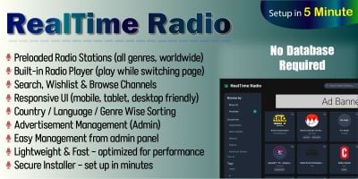 RealTime Radio Portal with Admin Panel