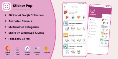 StickerPop  - Android Studio Project