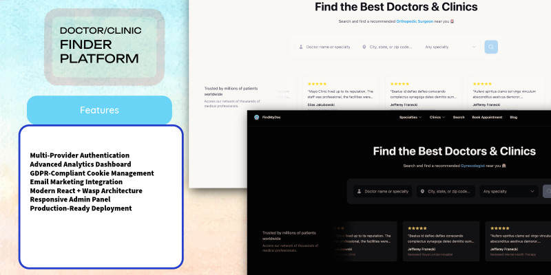 FindMyDoc – Doctor And Clinic Finder Platform