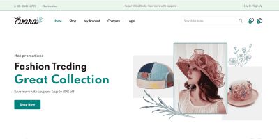 Evara - Modern Online Store Website Template