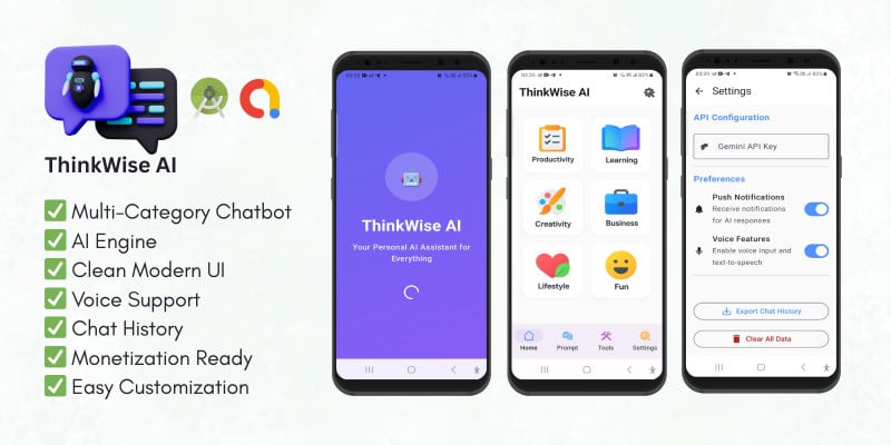 ThinkWise AI – Multi-Category Chatbot Android