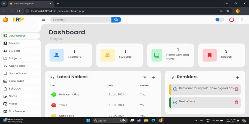 StudyTek School ERP(School Management System)