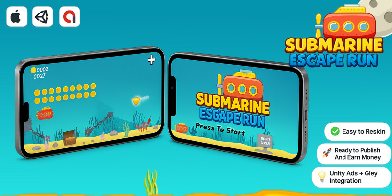 Submarine Happy Dive - Unity Project