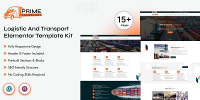 Prime Transport: Logistics Elementor Template Kit
