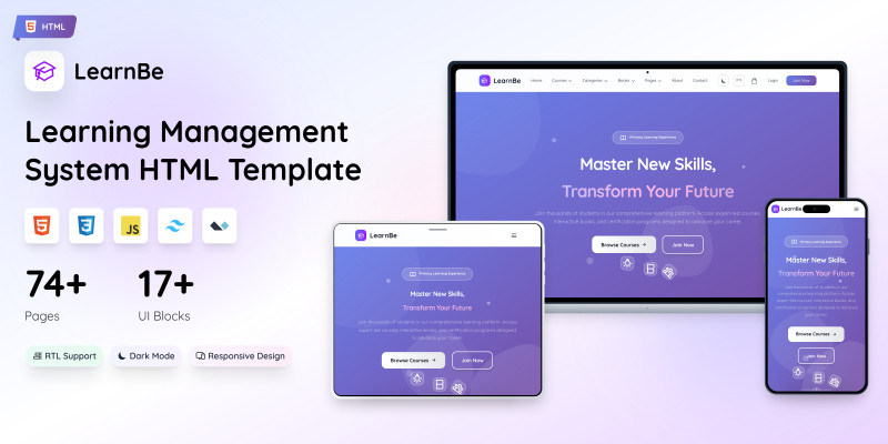 LearnBe - Learning Management System HTML Template