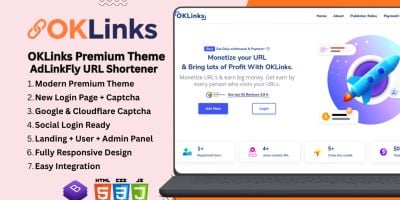 OKLinks Premium Modern Theme For Adlinkfly