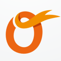 Original Letter O Ribbon Logo Design Vector