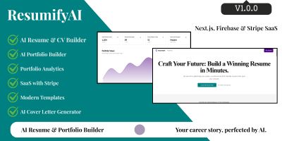Resume And Portfolio Builder - NextJS