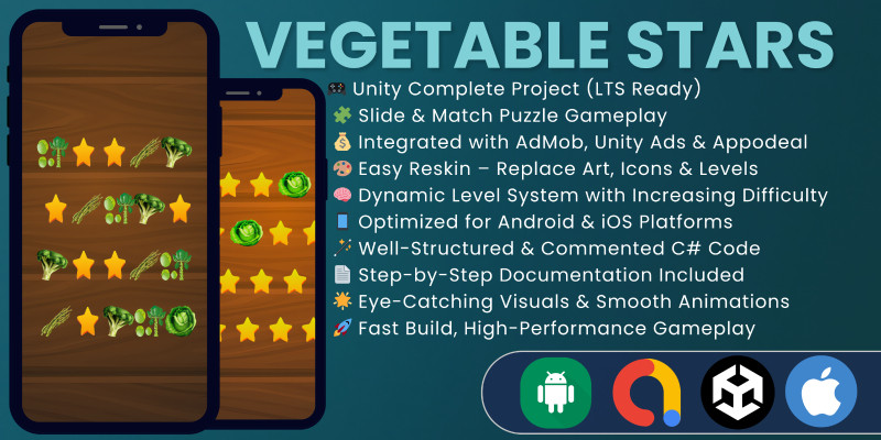 Vegetable Stars - Unity Game