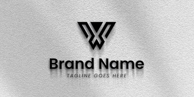 Modern W Leter Icon Logo 