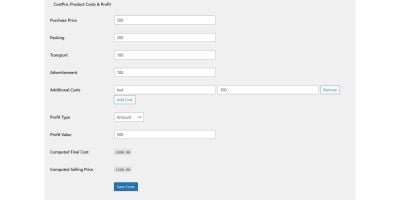 CostPro – Product Cost Calculator