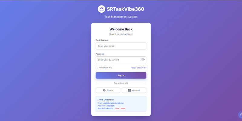 SRTaskVibe360 - Project Management System