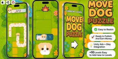 Move Dog Puzzle - Puzzle Mobile Game