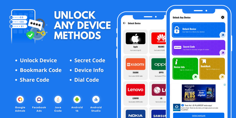 Unlock Any Device Methods AdMob FB Ads Android