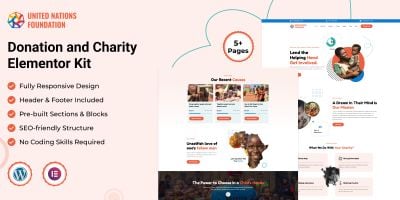 UN Foundation - Charity & Fundraising Elemento