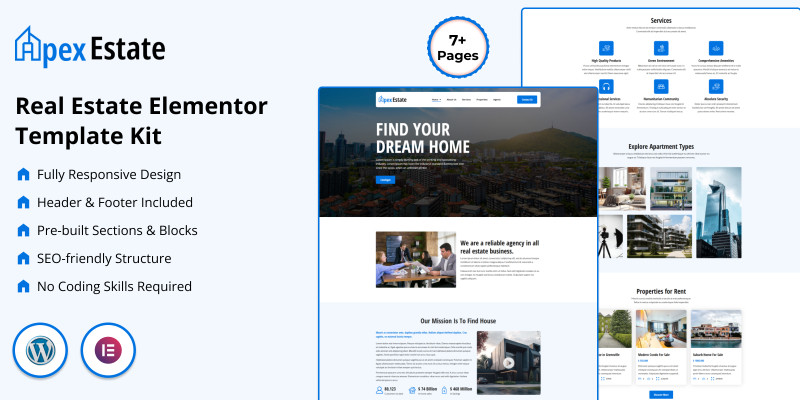 Apex Estate: Premium Real Estate Elementor Kit
